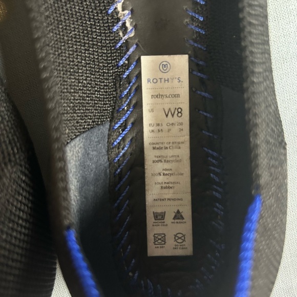 Rothy's Black The Pointe Flats black Like New - Picture 3 of 9